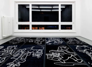Individuell bedruckter Museums-Teppich in einer modernen Ausstellung von PhotoFabrics