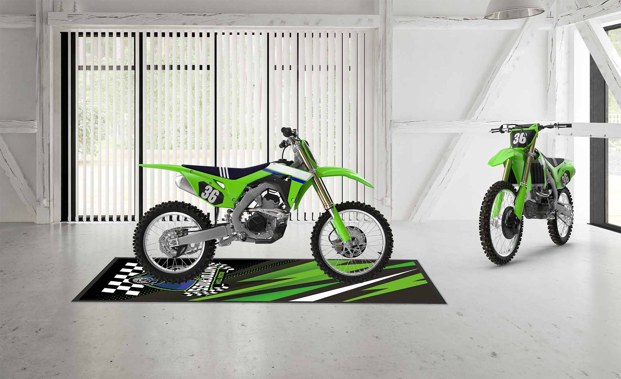 Garagenmatte ITALIEN Garage Teppich Matte Werkstatt Ausstellung Messe  Motorrad